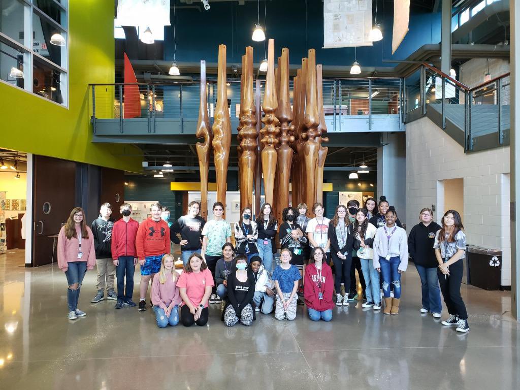 hms_wildcats's tweet photo. HMS 8th touring the Fine Arts Center this morning. #caringcommittedconnected https://t.co/NEgRlvUeAl