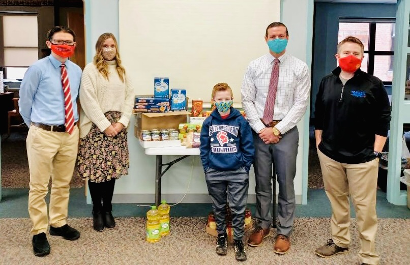SWCSTrojans's tweet photo. Shout-out to Southwestern Elementary 4th-grader LIAM McCARTNEY who, along with Shults Hyundai, raised $400+ in holiday food donations. 🥰👏
November is #GenerosityMonth
#ThankfulThursday
#TeamSouthwestern #TrojanPride
@MoDonahue @mlangworthyswcs @ThePost_Journal https://t.co/qlV53lNZ3D
