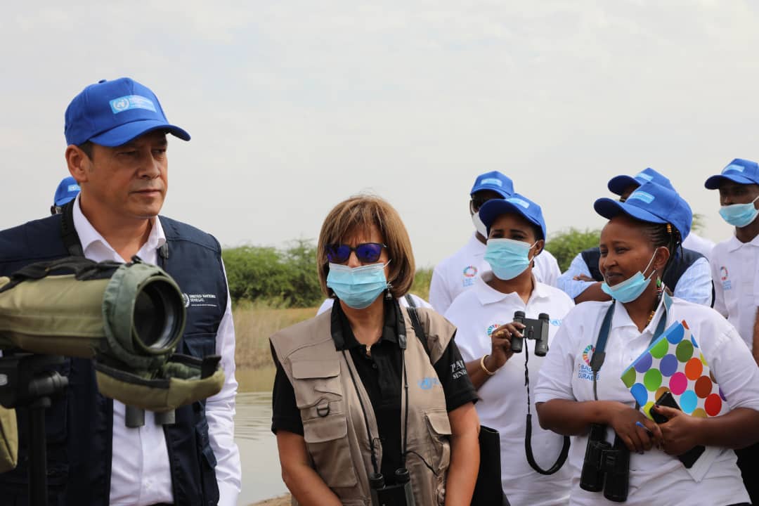 OnuSenegal's tweet photo. Visite conjointe d'@OnuSenegal🇺🇳du projet “RESSOURCE" de la FAO, pour l'autonomisation des femmes par l'exploitation du nénuphar, la protection des oiseaux migrateurs🕊️ et la gestion de l'environnement des zones humides (parc de Djoudj, zone des 3 marigots).
#OneUnSenegal #kebetu https://t.co/f14P8XNc6o