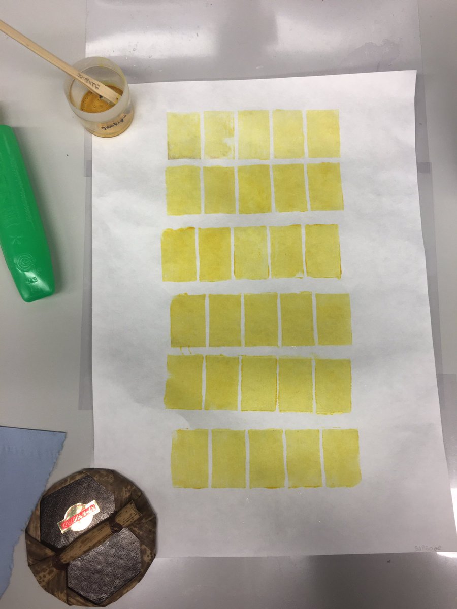 lucianoor_m's tweet photo. First day of the #DHA40 conference “Dyes in history and archaeology”! Listening to the impressive talks whilst extracting natural dyes and printing on Japanese paper https://t.co/R1qZDa836W