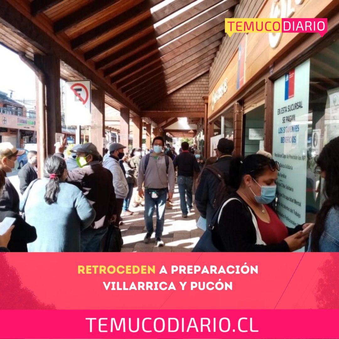 Temucodiario's tweet photo. #AlertaTD| #COVID19 Retroceden a Preparación Villarrica y Pucón desde el miércoles 17 de noviembre a las 05:00 horas, en La Araucanía https://t.co/MlCxLSa7Tw