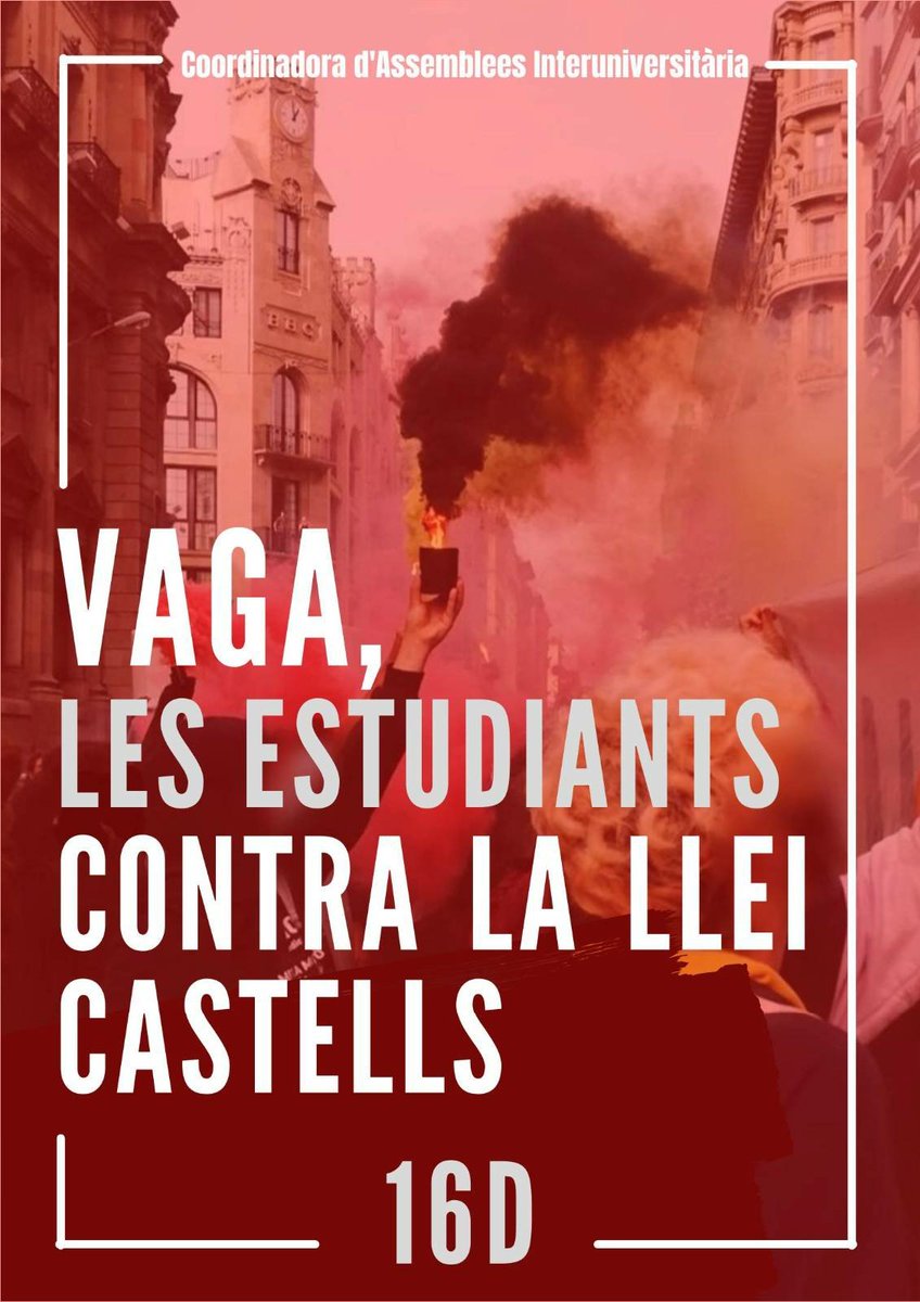 ✊ Des de l'AEP donem suport a la jornada de vaga impulsada per la CAI de cara al 16 de desembre.

❌ Les estudiants no volem una universitat mercantilitzada on el poder de decisió recaigui sobre les empreses! No volem aquesta LOSU!

#Vaga16D