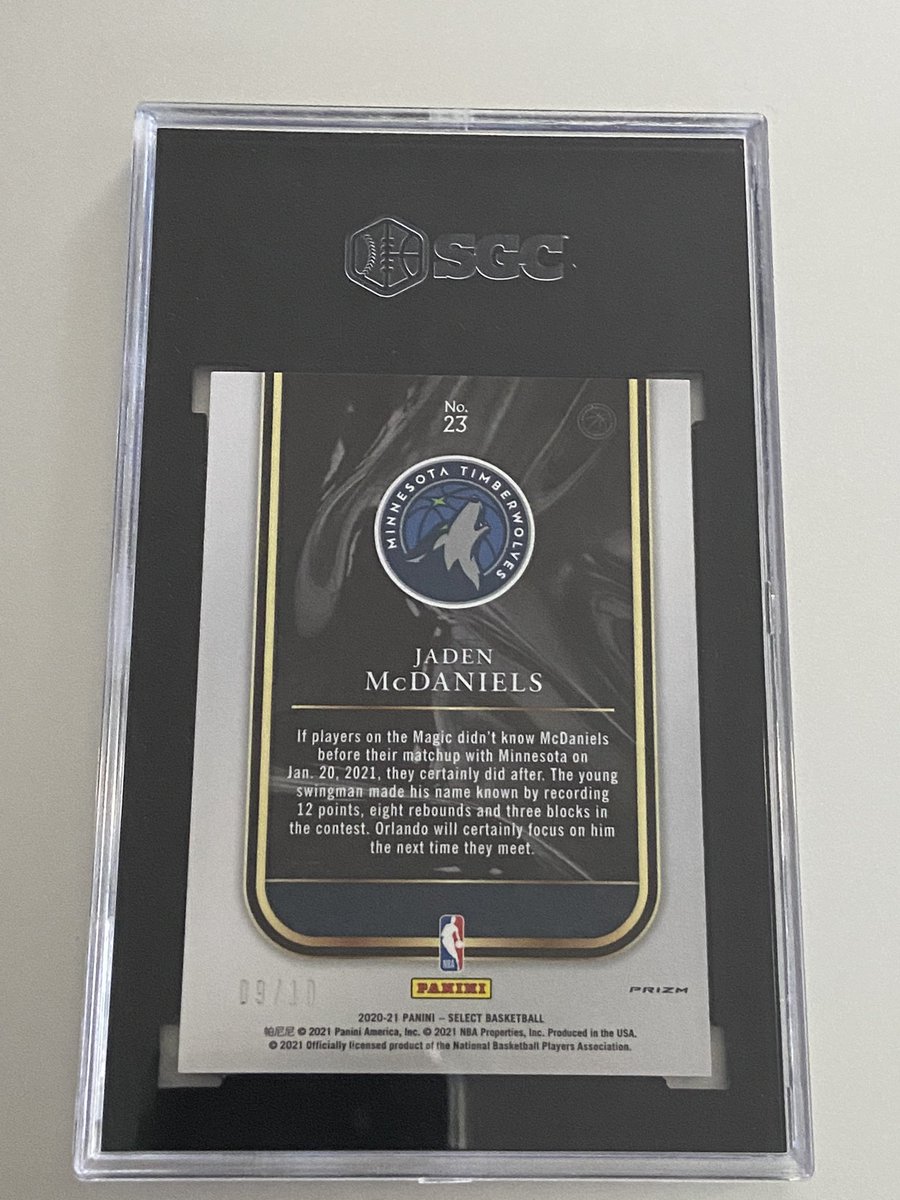 BostonCardGuy's tweet photo. Any interest in this McDaniels /10? Open to offers and trades
@HiveCards @HobbyConnector @CardPurchaser
#JadenMcdaniels #FSFT https://t.co/N3v8FgTr51