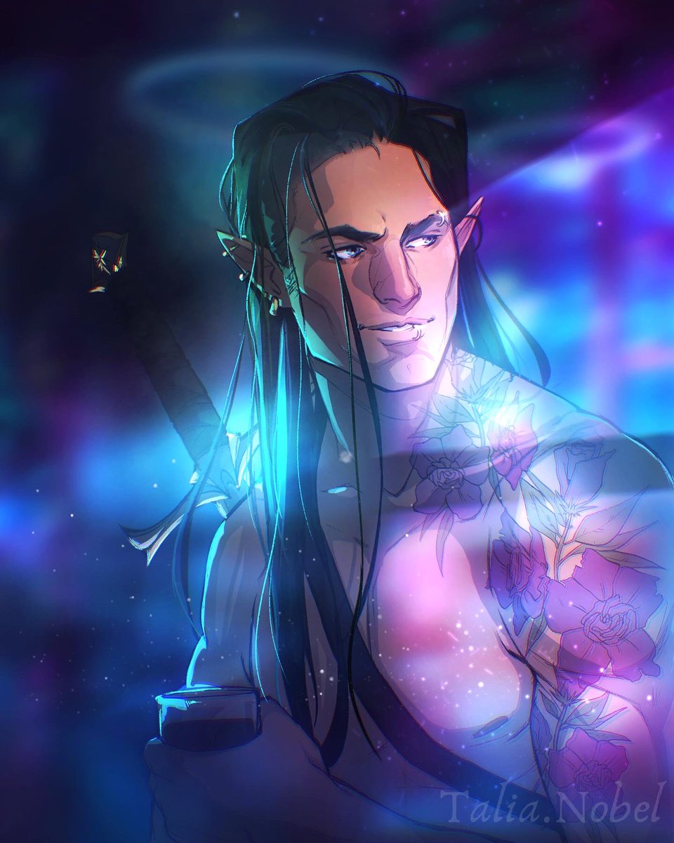 NobelTalia's tweet photo. Ruhn Danaan - CrescentCity (been finishing old sketches after a long break from social media and drawing! My first piece after finding that passion again💕✨) @SJMaas #crescentcity #ruhndanaan #hoeab #hosab https://t.co/jk56Mg5MQU