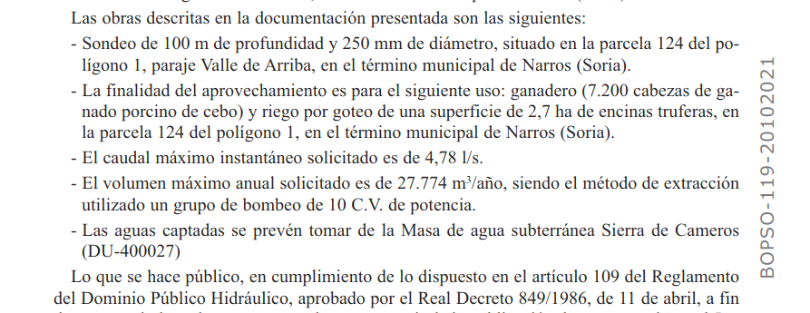 ASDEN_Soria's tweet photo. #Agua d #Narros #CirujalesDelRío #Almajano amenazada por una captación para 7200 cerdos y 2,7ha de trufas.
BOP_Soria 20-Octubre2021.
Después de 15 días hemos tenido acceso a la documentación ¿Te interesa?
Plazo hasta 20Noviembre
#CuidaTuAgua #CuidaTuPueblo https://t.co/rPFFousW7N