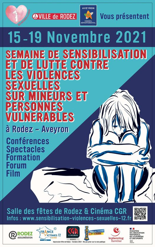 VilledeRodez's tweet photo. 📍L’association Les Lucioles du Cœur organise du 15 au 19/11 à #Rodez une semaine de sensibilisation et de lutte contre les violences sexuelles sur mineurs et personnes vulnérables : forum, conférences, film, ciné-concerts &amp; débats. 
Les infos ici➡️ https://t.co/Gfyn9AxgUR https://t.co/geJRy0DnAE