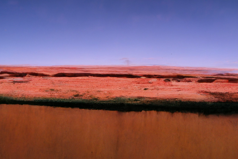 RiversHaveWings's tweet photo. Prompt: "a wide river running through the desert, Provia, Velvia" (CLIP guided YFCC diffusion, 968M parameter model, it's not done training yet) https://t.co/64bX2tacUC