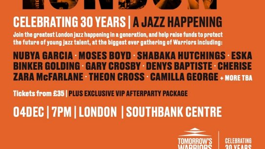The 4 Dec "A Great Day in London" /  the biggest gathering of the <a href="/Tom_Warriors/">Tomorrow's Warriors</a>  family past and present" will be on sale on Weds morning 17/11 southbankcentre.co.uk/whats-on/gigs/…
