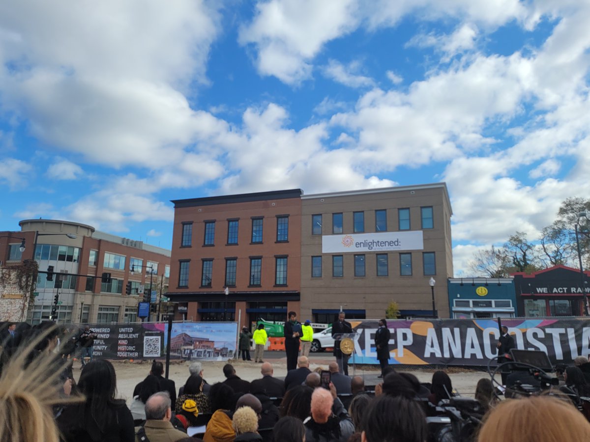 It's a beautiful day in the neighborhood! #MLKGateway Opening and Ground Breaking in Historic Anacostia.