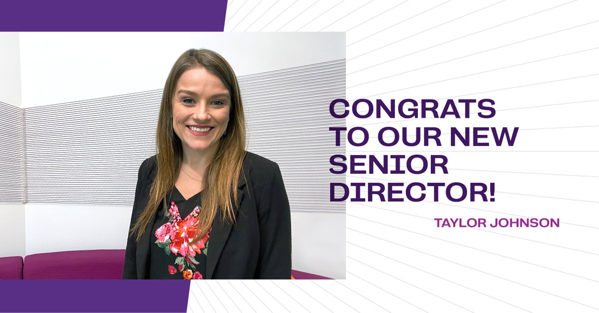 Double congratulations to Meredith Steffen and Taylor Johnson for their promotions to Senior Director! The drive, dedication and determination you both possess make our team stronger and are worthy of recognition!