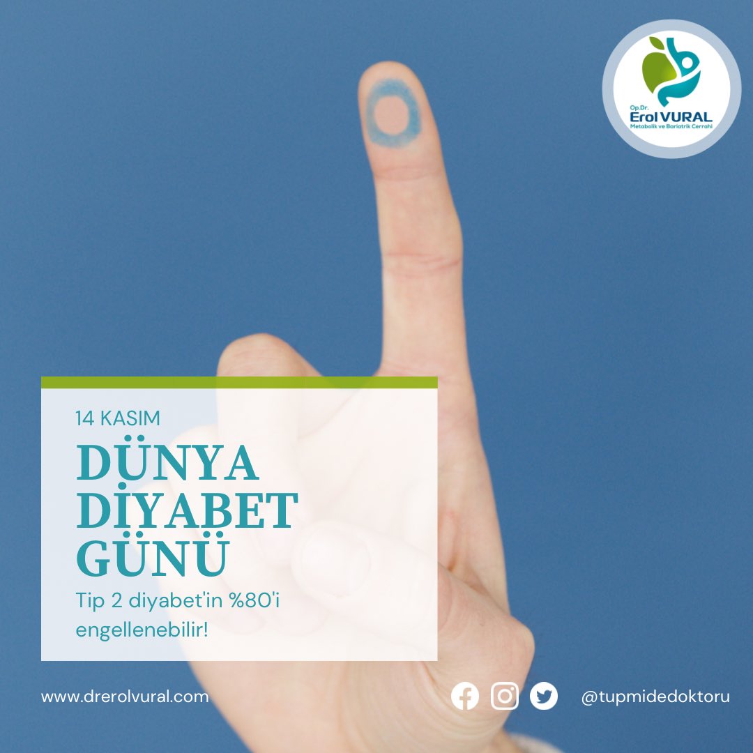 Tip 2 Diyabet Hastalığı ve ona bağlı birçok hastalıktan cerrahi müdaheleyle kurtulun. 
Detaylı Bilgi ve Randevu Almak için : 0541 456 93 67 #14kasımdünyadiyabetgünü #14kasimdiyabetgunu #tip2diyabet #sekerhastaligiameliyati #drerolvural