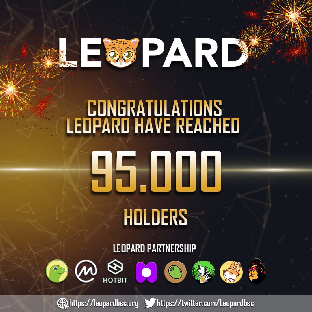 Leopardbsc's tweet photo. 🚀 gooooo! We need 5000 to reach 100,000 holders 🐆 https://t.co/08OaNMZYjv