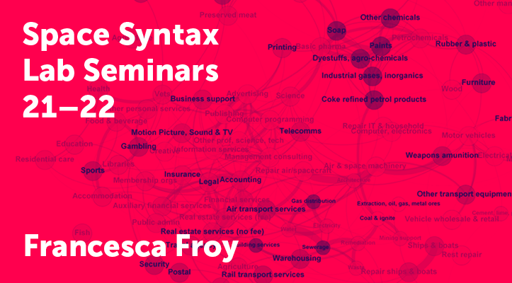 Please join us online to the #SSLSeminars this Thursday at 4pm <a href="/TheBartlettUCL/">UCL Bartlett Faculty of the Built Environment</a>! @Francesca_local will explore the value of combining #SpaceSyntax analysis with #Economic #NetworkAnalysis to better understand #Urban economies. <a href="/SpaceSyntaxNet/">Space Syntax Network</a>
Register here: bit.ly/3HpW4mc