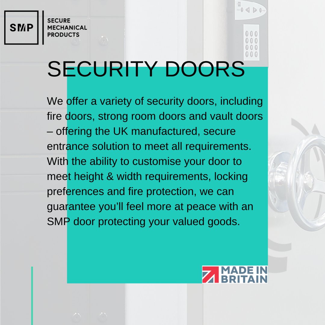 SMPSafes's tweet photo. If you would like to talk through our Security Door options with a member of the SMP Security team, call us on 01952 585673 or fill in a contact form online at https://t.co/eVOWEq34Fo.
#smp #smpsecurity #securitybusiness #securitycompany #uk #madeinbritain #manufacturingcompany https://t.co/nOxCC0wB7x