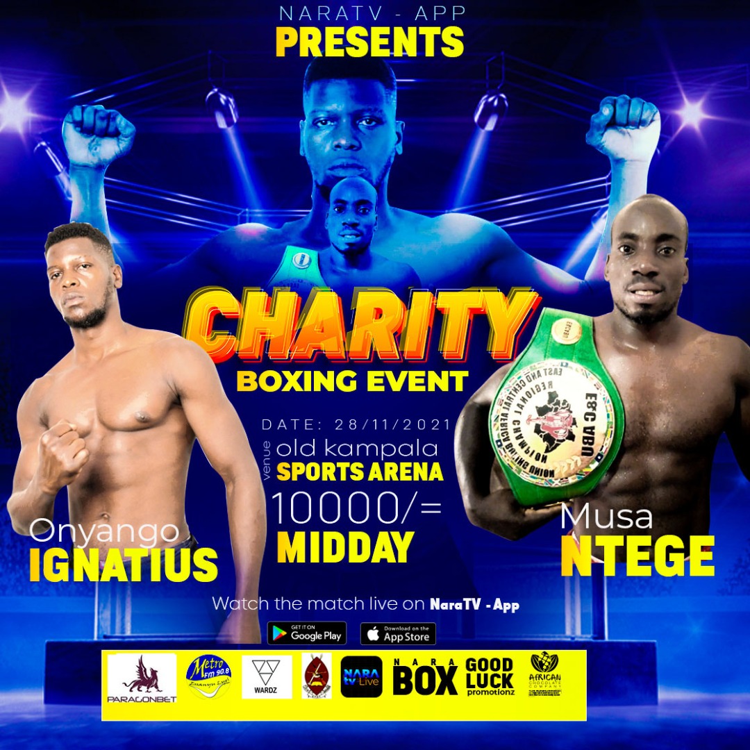 JNatongo's tweet photo. NARA EVENTS in partnership with PARAGONBET would like to invite you to the CHARITY BOXING EVENT on the 28th of November at OLD KAMPALA SPORTS ARENA.come through please lets support the girlchild.

#NARAEVENTS #PARAGONBET #CHARITYBOXINGEVENT #SUPPORTTHEGIRLCHILD https://t.co/1D57GO1Lo0