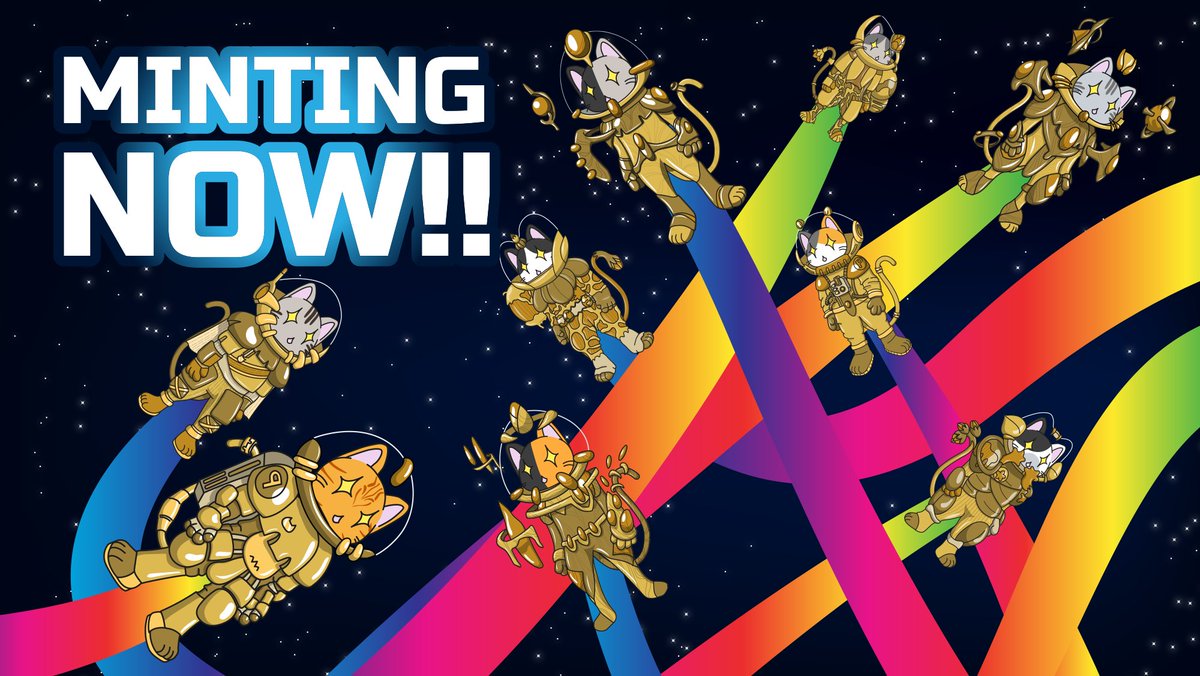 ColonistCat's tweet photo. Cosmic Colonist Cat Public Mint is now Live!!! 🚀
🚀 https://t.co/DschBLu67b https://t.co/BwjOCaM33i