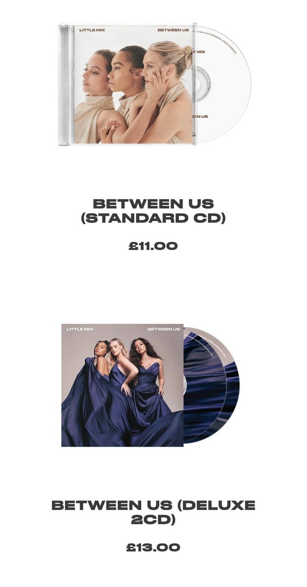 7MOOOD__A1's tweet photo. Look at these bundles and the individual CDs. Get at least one bundle. They have more on their website.
#LittleMix #BetweenUs https://t.co/Sc81qKZTjC