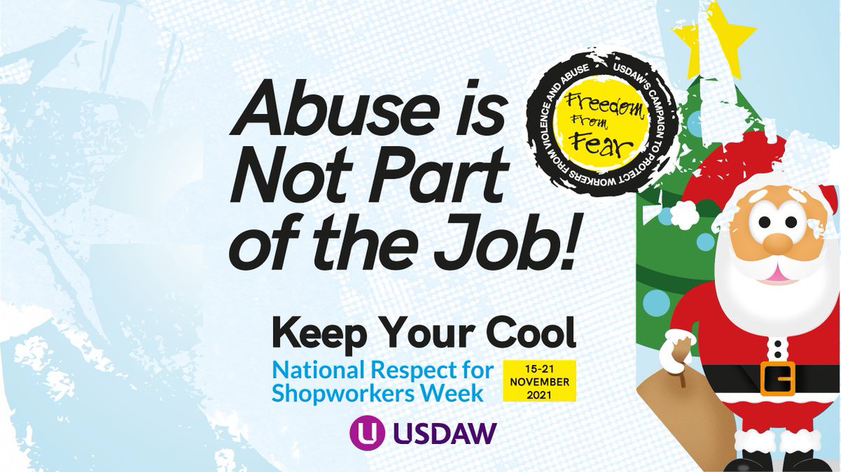 UsdawUnion's tweet photo. In February 2021 the Scottish Parliament passed a groundbreaking law to protect retail workers from abuse and violence.

Shopworkers in England, Wales and Northern Ireland deserve the same protection. RT if you agree!

Abuse is #NotPartOfTheJob!

#Respect21 #FreedomFromFear https://t.co/cJ5lCc2jo6