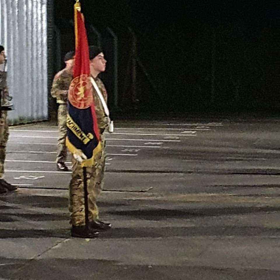 UnitedSixth's tweet photo. What an honour for our Head Boy Joshua to carry the standard for his detachment in the Poole Park Remembrance Day Ceremony yesterday.  #USFproud #AVBproud @AvonbourneUL https://t.co/eGrhpZIQQf