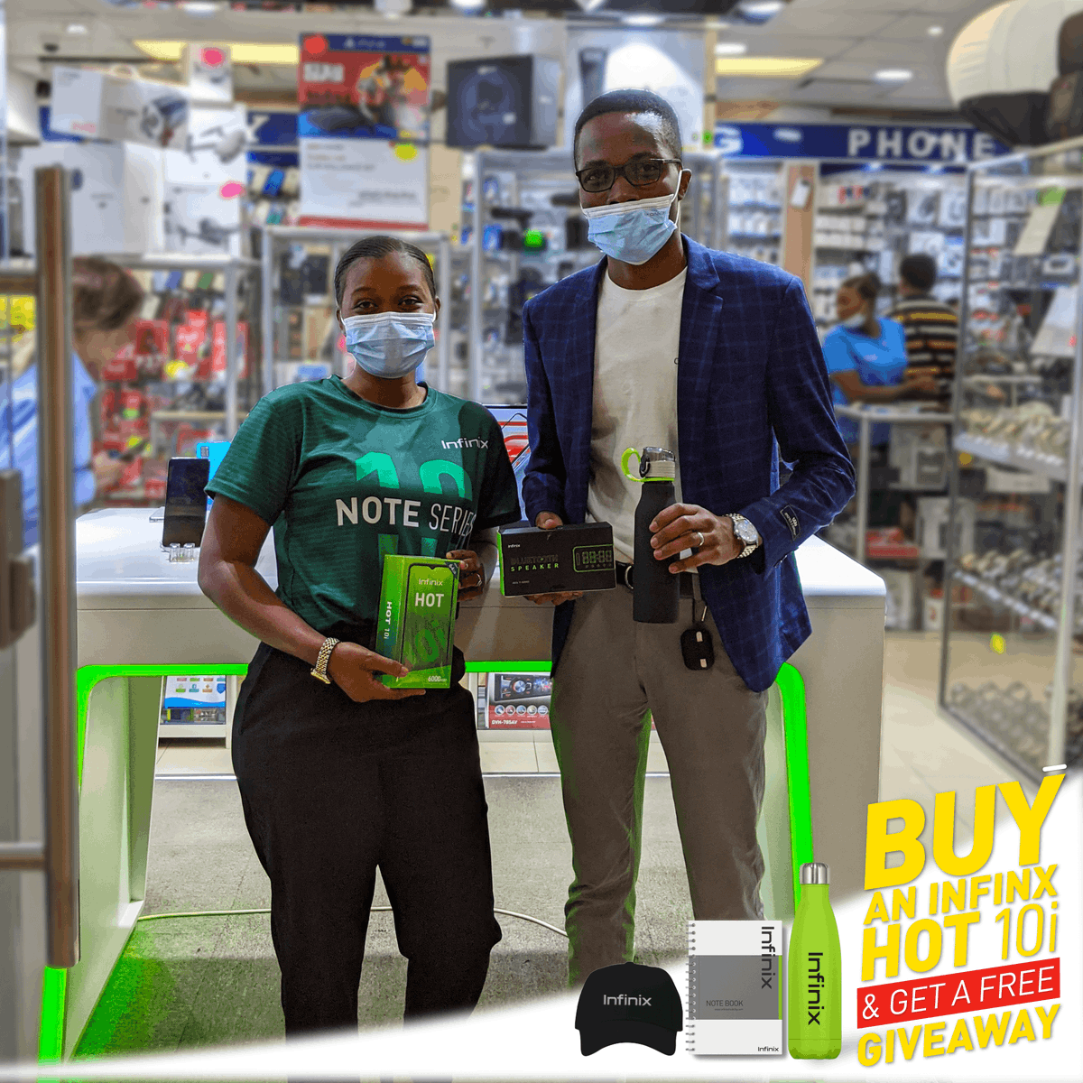 InfinixMobileZM's tweet photo. DON'T MISS THIS AMAZING DEAL!!!

Purchase a Hot 10i and walk away with a free gift!!

Have you purchased yours yet?

Tik Tik Tik Tok!!

#Hot10iPromotion #PowerYourFun #InfinixZambia #Share https://t.co/NqzWiHYXDg