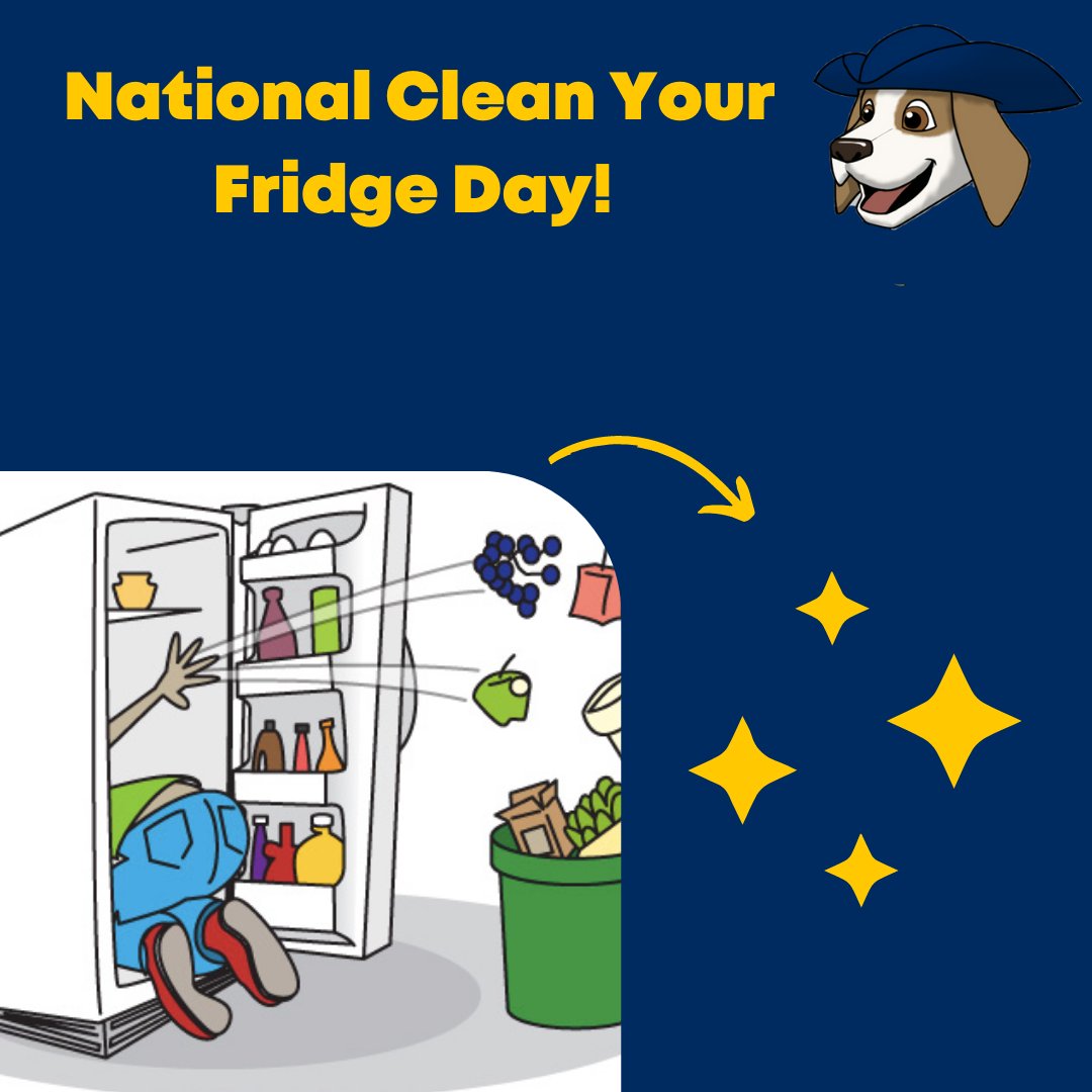 BayStateBank's tweet photo. Today is clean your refrigerator day! Who says you only need to  clean in the spring? Lets give it a try! Check out what you have hidden in the back of your fridge. Old pizza? Leftover Labor Day chicken? Let us know! #cleanyourfridge #bssb #communitybank #savingsbank #worcesterma https://t.co/blchn6ye15