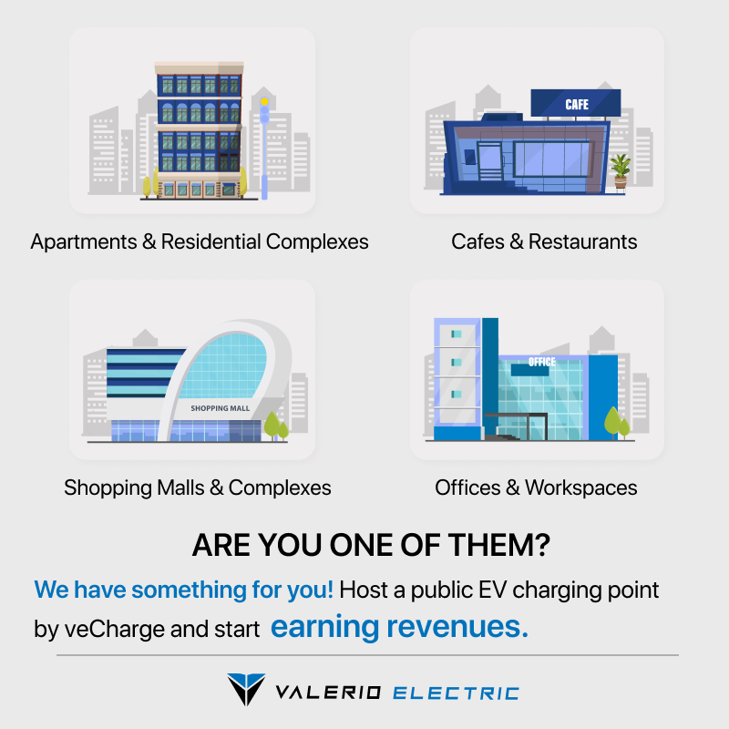 ValerioElectric's tweet photo. From residential complexes to office workspaces, from restaurants to malls, set up a veCharge point anywhere with a parking spot and enable EV charging at your premises. Check out https://t.co/V3x2h9Ketq for more information. https://t.co/MGVrAByTNU