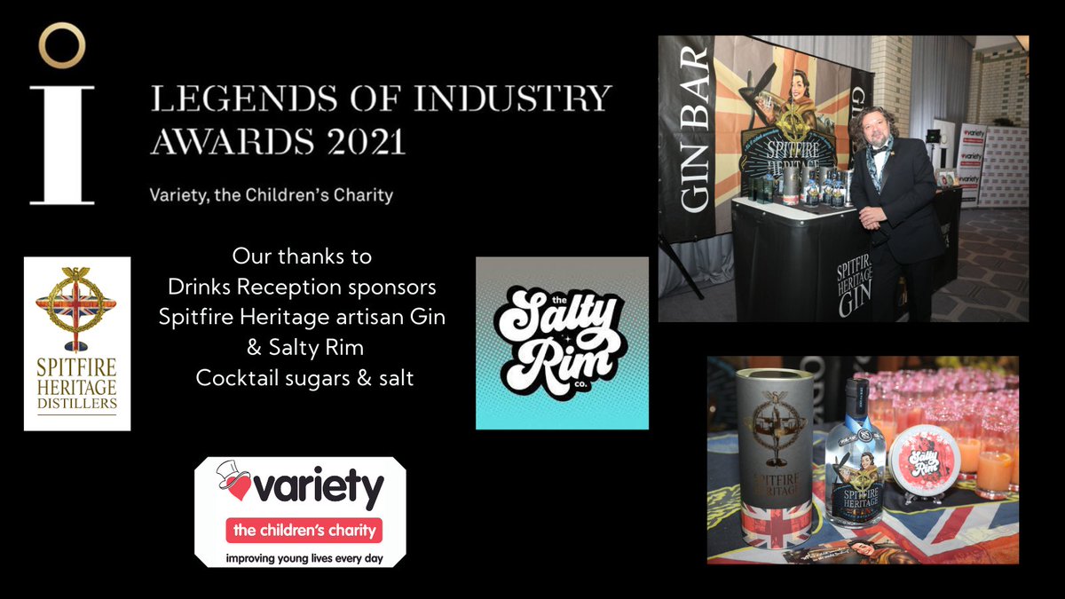 VarietyNW's tweet photo. @VarietyGBthanks @spitfire gin and @thesaltyrimco, Drinks Reception Sponsors #LegendsofIndustryAwards Gin & Tonic, Cocktails & Mocktails! #industry#awards#recognition #manchester https://t.co/87RCjPAjOF