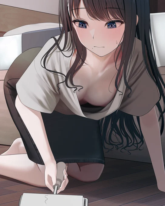 人妻灯織さんが家事をするだけの絵 