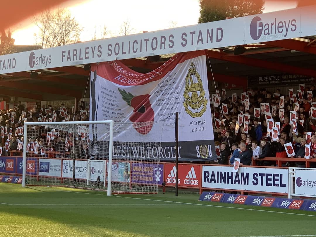 Franhart61Fran's tweet photo. Remembrrance day at Accrington Stanley Accrington pipe band @ASFCofficial @AndyhHolt @dpb1961 @officalassc https://t.co/5QlfYYwKSa