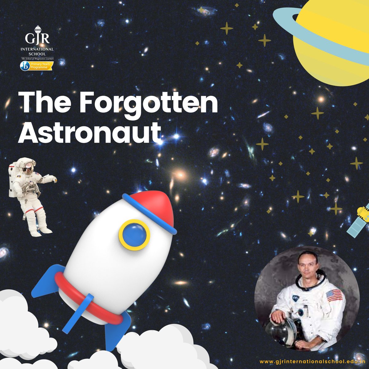 GJRISchool's tweet photo. Michael Collins Is the Forgotten Astronaut of Apollo 11. He Was Perfectly Fine With That.
.
.
#NASA #missingaustronut #humanonmoon #moon #missionmoom #Apollo11 #astronut #walkonmoon #admission2021 #IBworldschool #bestschools
#gjrinternationalschool #gjris #GJR https://t.co/VylfQ4gq3g