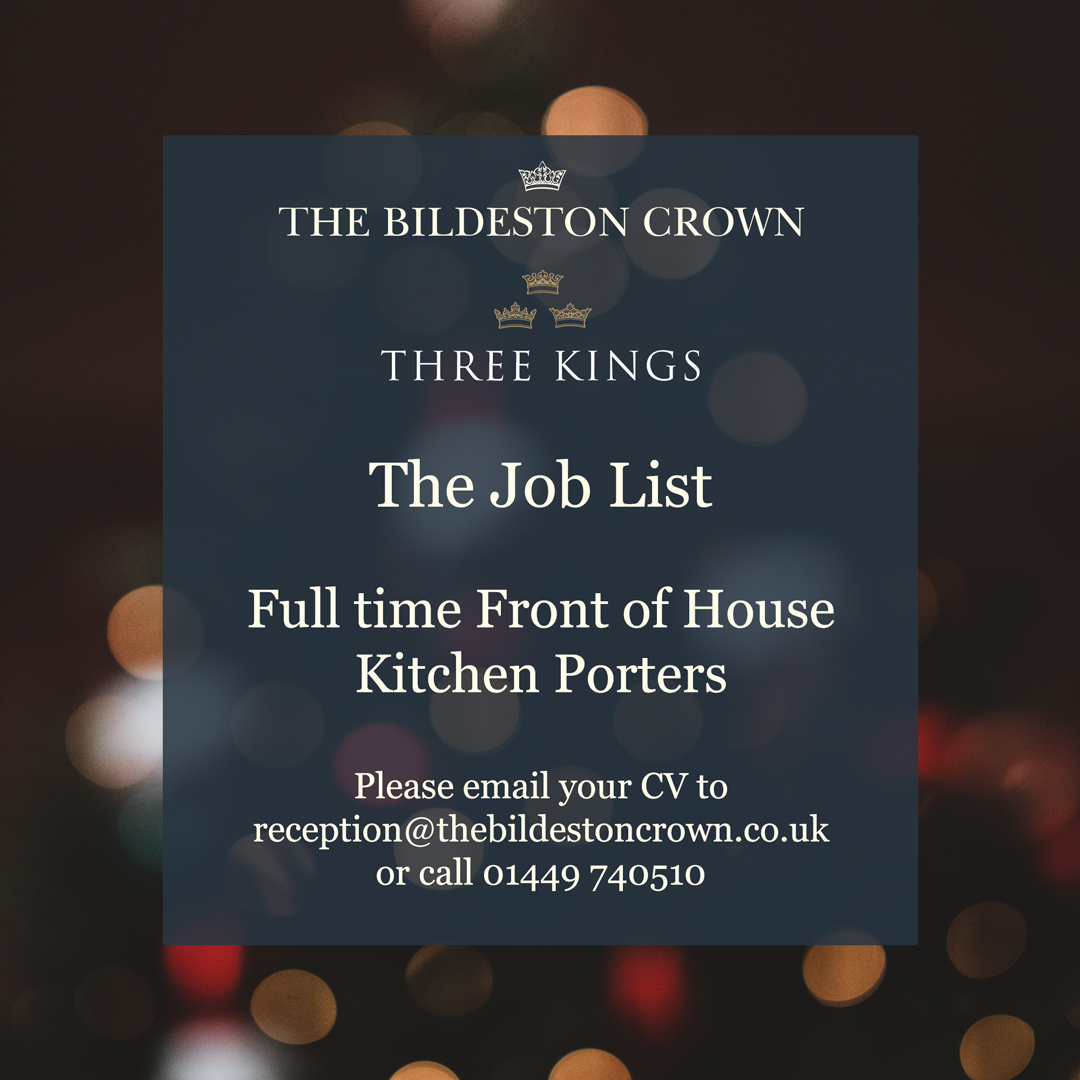 Gearing up for the festive season we're looking for some new team members at both our establishments.
#suffolkjobs