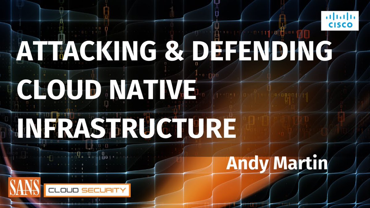 SANSCloudSec's tweet photo. In this talk, Andy Martin (@sublimino) details the best and the worst of the container and #Kubernetes security problems he's experienced, exploited, and remediated.
https://t.co/OehmCL96Pr

Learn more about #SEC584: https://t.co/Za7T7Bnx5n https://t.co/aTQ1Tp4HSW