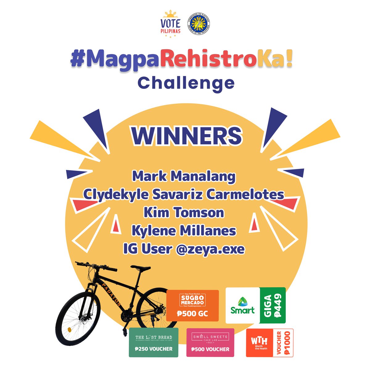 VotePilipinas's tweet photo. Special thanks to our partners: @LiveSmart @canva_ph  Belle de Jour Power Planner, Worth The Health - WTH Foods, @ANTHILL_Fabric , @swellsweets, @SugboMercado and @TheLostBread1
#VotePilipinas #COMELEC #LiveSmartVoteSmart https://t.co/3gvz2b72ij