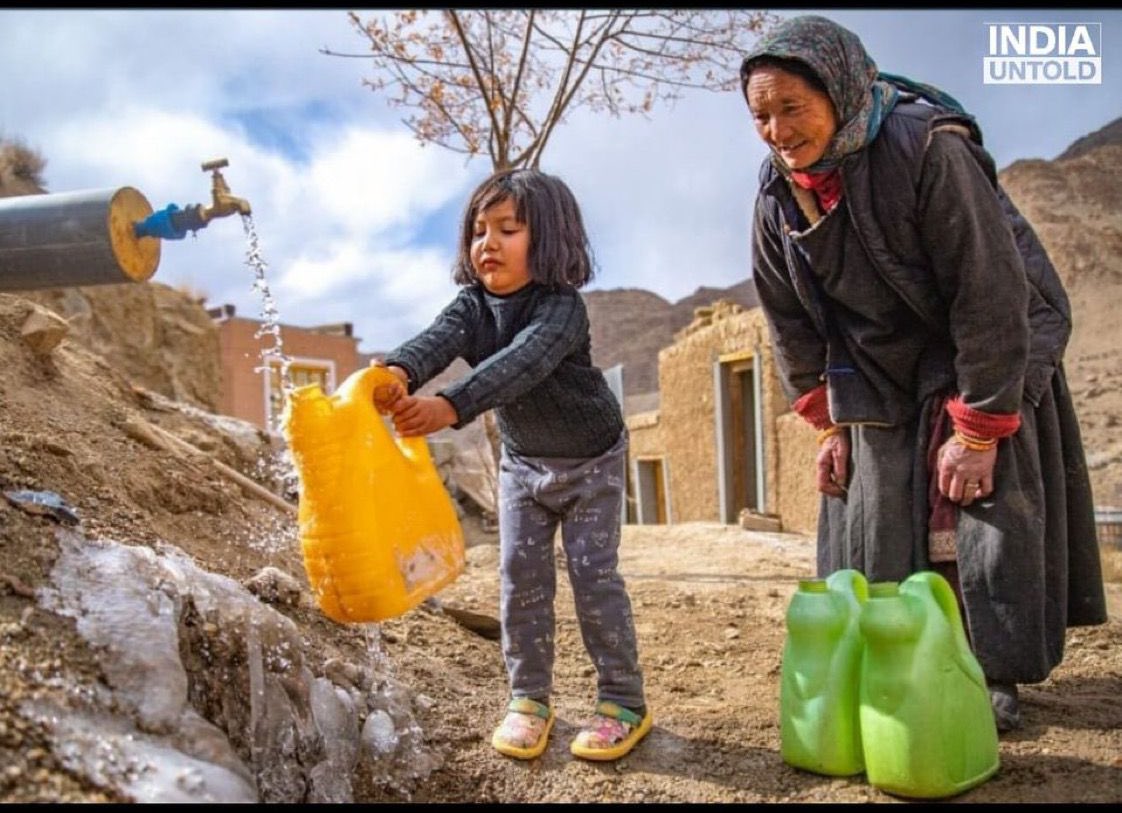 vikasbha's tweet photo. Umla village in Leh, Ladakh along with 12 other villages got tap water connection for the first time since India's independence in 1947 !
#IndiaUntold
#IndiaIsChanging https://t.co/q2mIRH5ywa