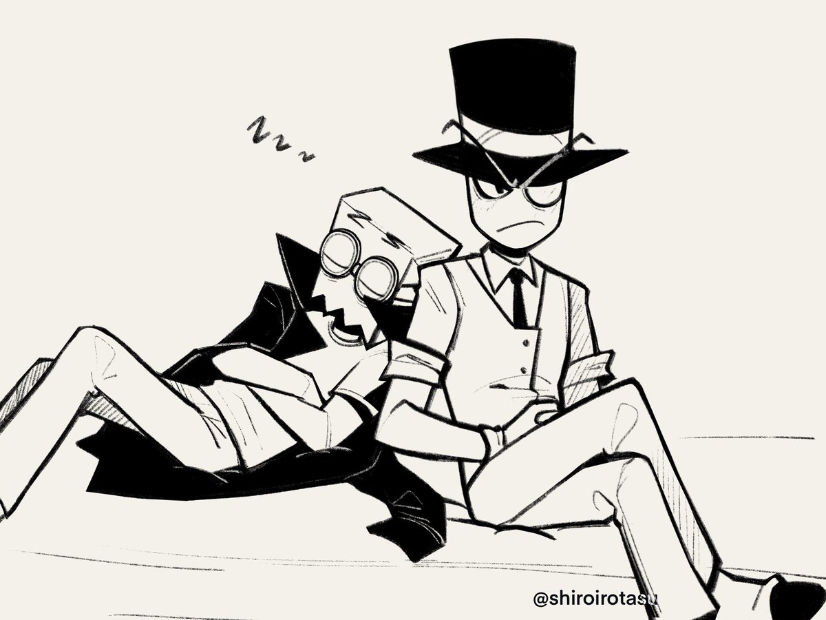 shiroirotasu's tweet image. Paperhat (๑˃̵ᴗ˂̵)
#paperhat #villainous #DrFlug #BlackHat