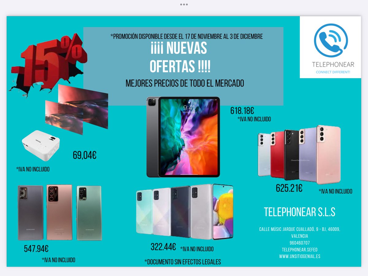 Telephonear_SLS's tweet photo. Adelántate a las nuevas ofertas Pre- Navidad https://t.co/HcVwTDfujD