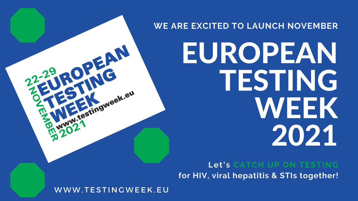 #EuroTestWeek starts today! 
We wish you all the best in carrying out your activities this week.
Remember to tag as in your posts and use our hashtags #EuroTestWeek and #TestTreatPrevent