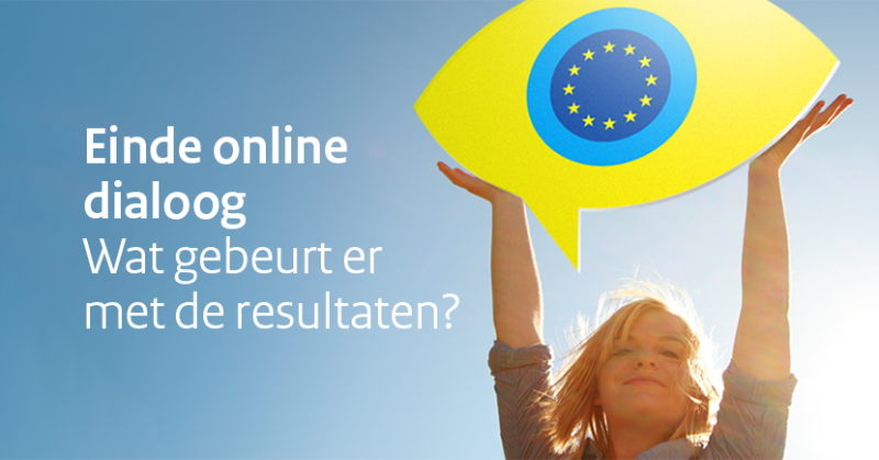 MinBZ's tweet photo. Ruim 13.000 Nederlanders deelden online hun @KijkopEuropa via het Nederlands burgerinitiatief dat zondag is afgerond. 

Lees hier wat er gebeurt met de resultaten, en hoe Nederlanders nu nog mee kunnen denken over de toekomst van Europa ⤵