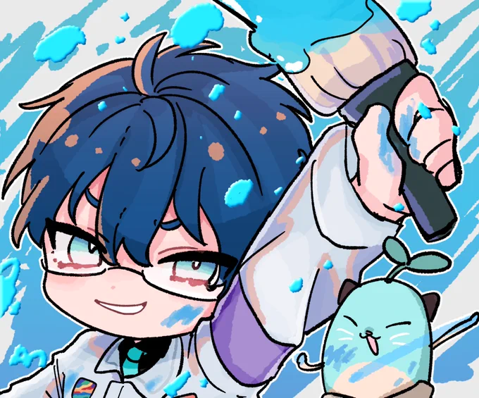#まめねことレオス 
🎨 