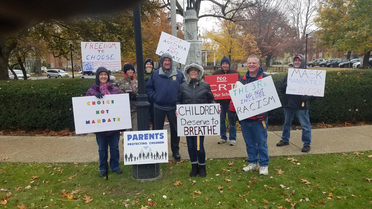 TheMobileCPA's tweet photo. @tooloee @christopherrufo Wife is head admin (front middle) of 268 member fb group started Sept. 1, and working hard. Next step is records requests in 4 districts in our county. They held a "first ever" protest this past Saturday in frigid, high wind conditions. https://t.co/0K3d4tn3HV