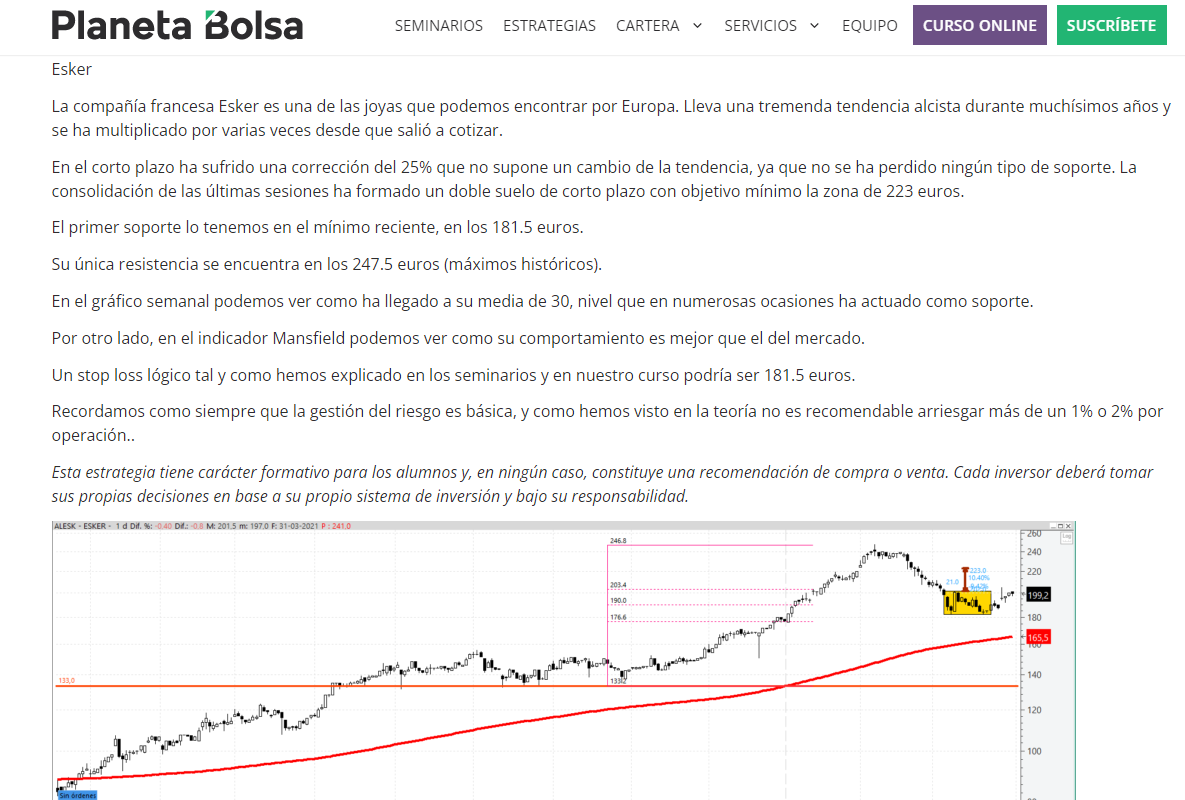 josebamortalena's tweet photo. Hablando de joyitas por🇪🇺no puede faltar la 🇫🇷#Esker
Qué lejos quedan los 200 euros,cuando la destacábamos en @BolsaPlaneta
Acción fuerte, subsector fuerte✅
Alto percentil✅
Entrando CPM✅
Con Momentum✅
No siempre salen así de bien, pero las buenas que paguen muchas malas https://t.co/YXgBF6HE4D