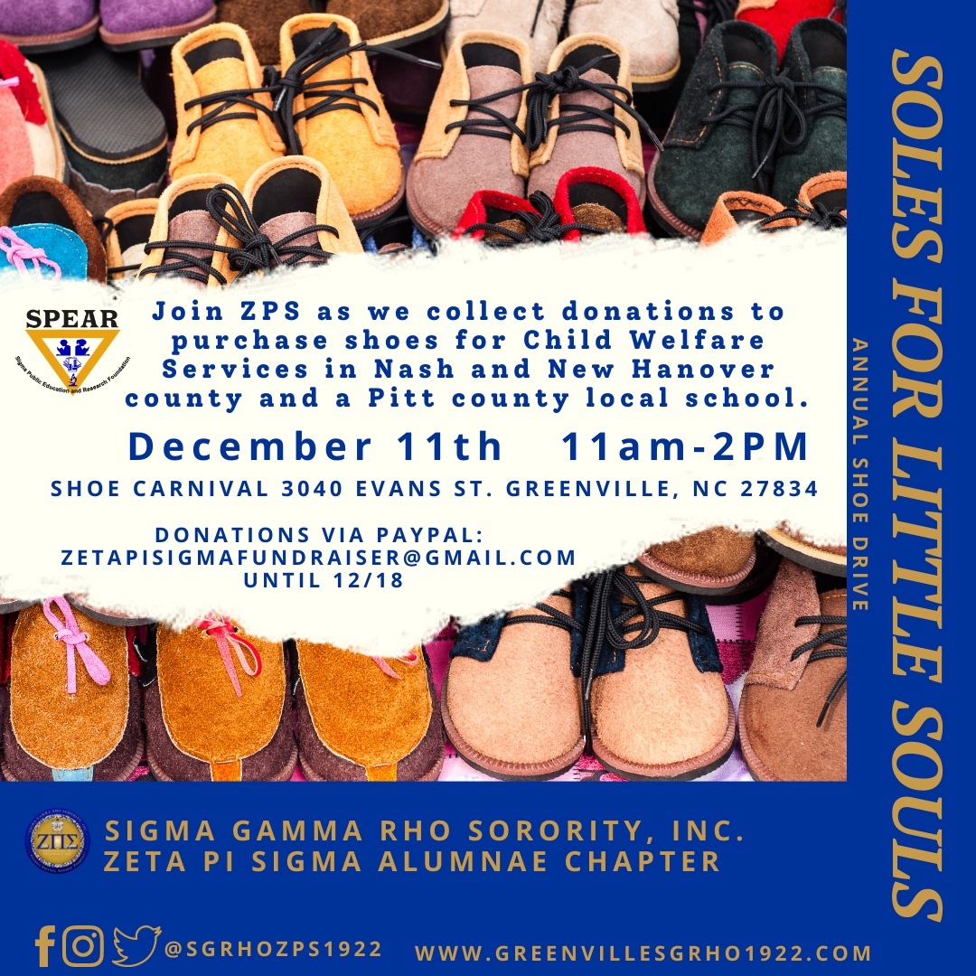 sgrhozps1922's tweet photo. #SigmaGammaRho #SGRHO #ZetaPiSigma #ZPS #WeAreZPS #GreaterServiceGreaterProgress #SolesForLittleSouls #SPEARfoundation #SigmaService #ShoeDrive #ChildrenShoeDrive https://t.co/NzuOPIufgh
