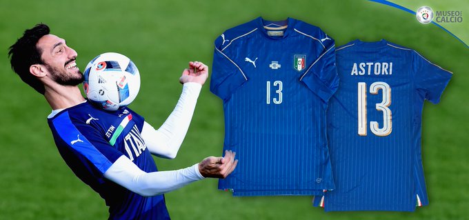Maglia ASTORI  Ufficiale Italia Nazionale Calcio azzurra DAVIDE 13 