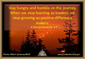 Stay hungry and humble on the journey. When we stop learning as leaders, we stop growing as positive difference makers. - George Raveling 

[Photo: Mitch Sylvester/BLM]