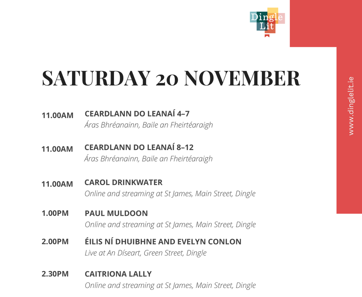 DingleLit's tweet photo. We cannot believe the day has finally arrived! 
We are beyond excited to welcome the President to Dingle this evening and to see all our amazing authors and guests over the weekend. Here is a full schedule of events happening this weekend (online and in person) https://t.co/mK7xvhGEGb