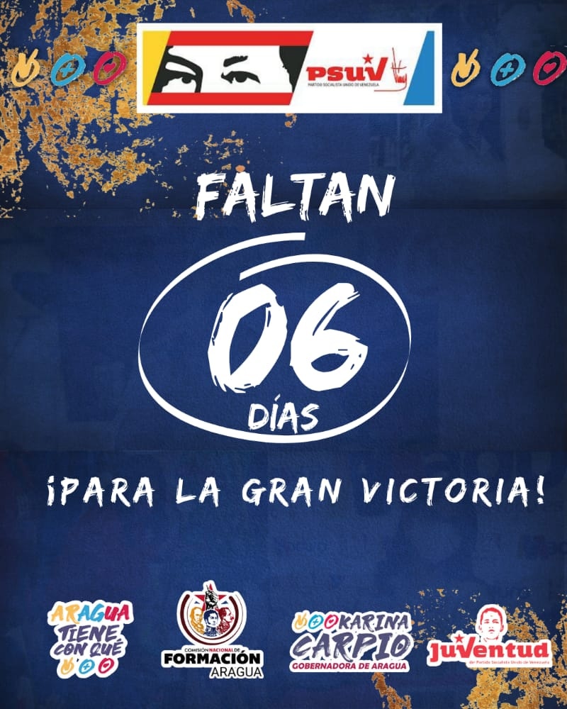 lateque's tweet photo. A 6 Días , para seguir haciendo Patria .
#VenezuelaTieneConQué
¡Felíz inicio de semana !
@LibertadorPsuv
@VTVcanal8
@dcabellor
@NicolasMaduro
@regulolacruz
@Soykarinacarpio
#ReguloEsProgreso
#Regulorepite https://t.co/2vGIAvBwKc