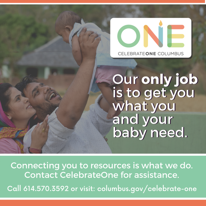 CelebrateOne's tweet photo. One out of every three moms-to-be gets prenatal care late or not at all. Our job is to help more mothers and families get their babies to #One. If you are in need of assistance, visit https://t.co/S39vYzsSNT or call 614.570.3592 today. #FirstTimeParent #NewMomTips #FirstTimeMama https://t.co/TzYyzjdXJK