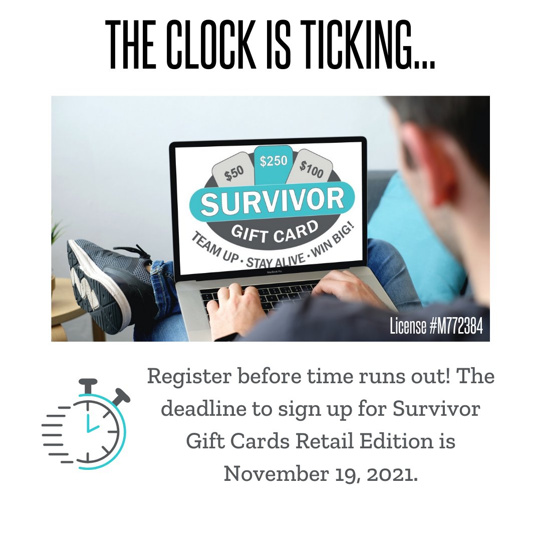Survivor Gift Cards Registration Ends This Friday! - mailchi.mp/b13563ef442e/s…