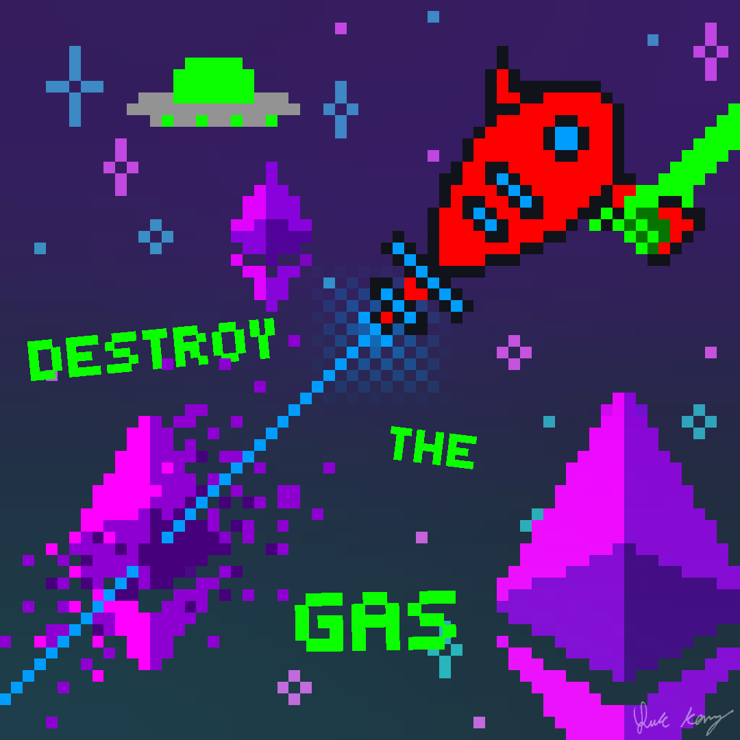 lukeypoko's tweet photo. The universe will be better without gas fees. #nfts #ethereum #cryptocurrecy https://t.co/rPyvPvHwbJ