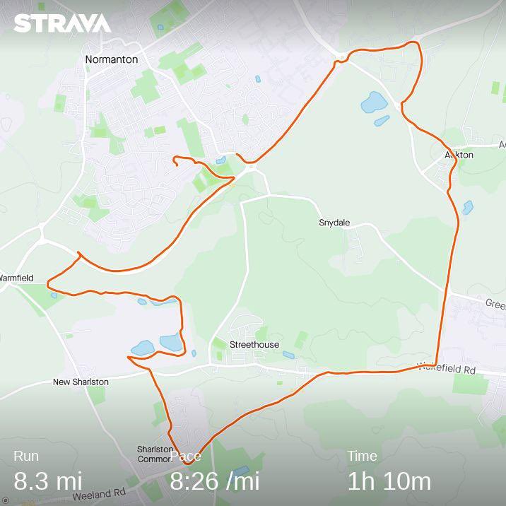 Day 319 of my challenge for MNDA first day back in Blighty 
Onwards and upwards 👊🏻
Check out my run on Strava.
strava.app.link/jUsrhxRMclb